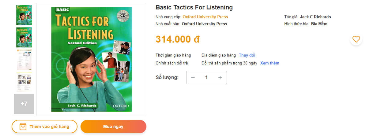 Mua Sách Tactics For Listening Ở Đâu Tốt Giá Rẻ?