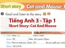 Tiếng Anh lớp 3 Short Story: Cat and Mouse hay nhất