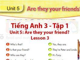 Tiếng Anh lớp 3 Unit 5 Lesson 3 trang 34 - 35 Tập 1