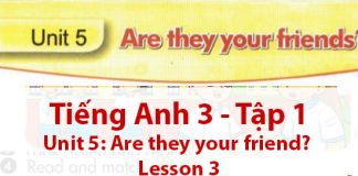 Tiếng Anh lớp 3 Unit 5 Lesson 3 trang 34 - 35 Tập 1
